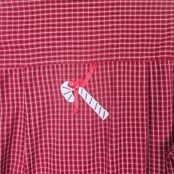 Life style vintage plaid button down christmas shirts size large cotton - Picture 6 of 7